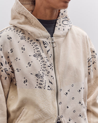 Kapital Swt Knit Bandana Bivouac Hooded Blouson, Ecru