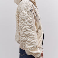 Kapital Swt Knit Bandana Bivouac Hooded Blouson, Ecru