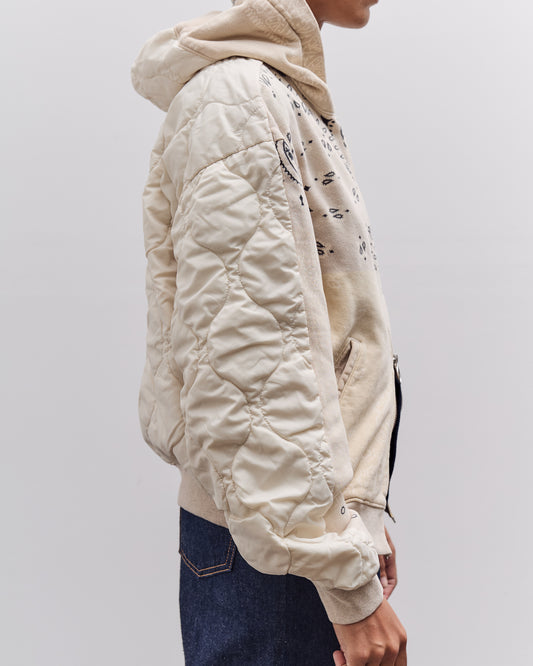 Kapital Swt Knit Bandana Bivouac Hooded Blouson, Ecru