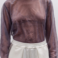 Kapital Sheer Jersey DIP-DYE Boat-Neck Long Sleeve T, Purple