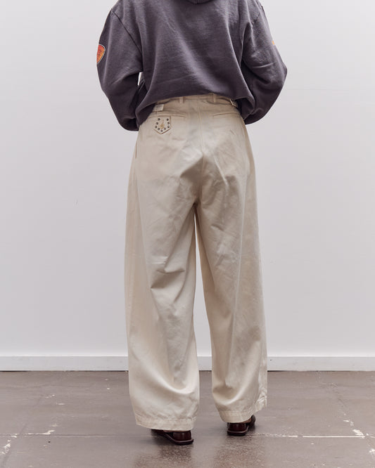 Kapital 36/2 Westpoint Chino ZOOT Trouser (Mens), Ecru