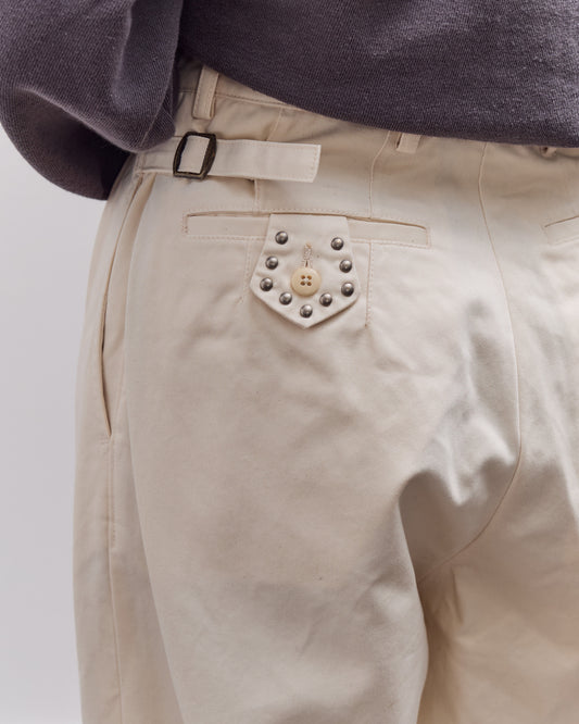 Kapital 36/2 Westpoint Chino ZOOT Trouser (Mens), Ecru
