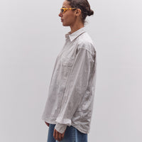Kapital Cotton Stripe Cabin Work Shirt, White