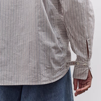 Kapital Cotton Stripe Cabin Work Shirt, White