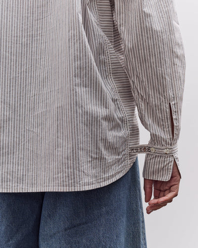 Kapital Cotton Stripe Cabin Work Shirt, White