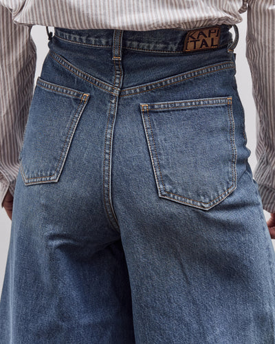 Kapital 14Oz Denim 5P Skittle Baggy Pants, Pro