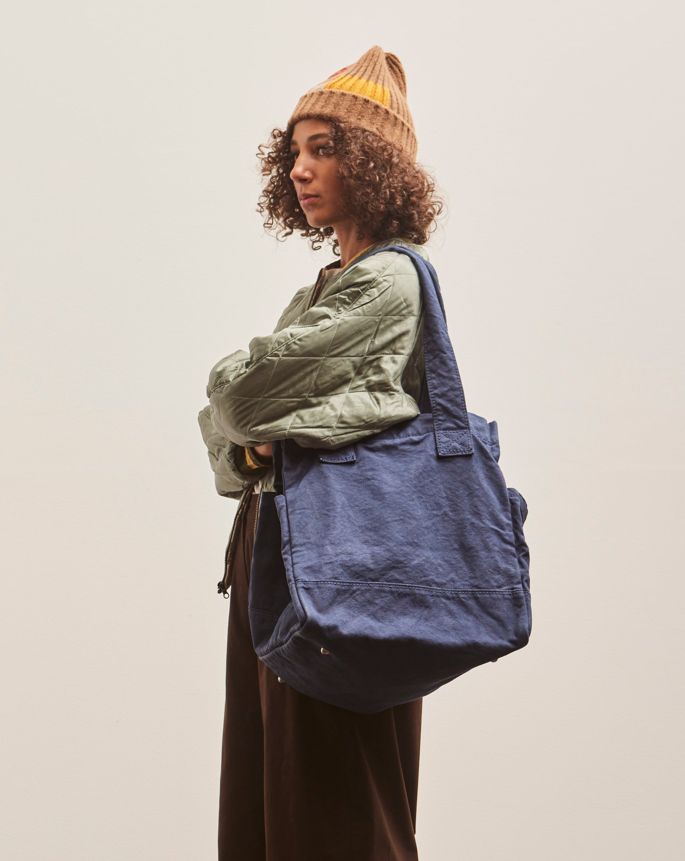 Kapital #6 Canvas Standard Tote, Navy – Glasswing