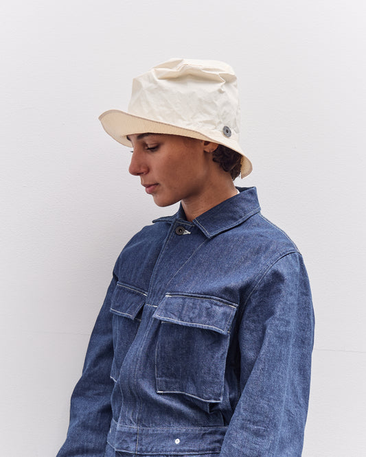Nylon Konbu Pork Pie Camp Hat, White