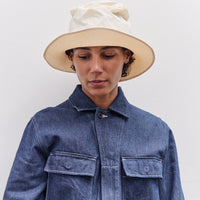 Nylon Konbu Pork Pie Camp Hat, White