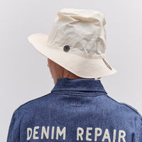 Nylon Konbu Pork Pie Camp Hat, White
