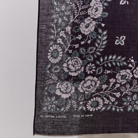 Fastcolor Selvedge Bandana, Churchill Garden Large, Black