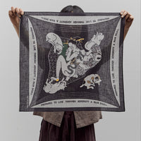 Kapital Rainskull No Woman No Cry Bandana, Black/White