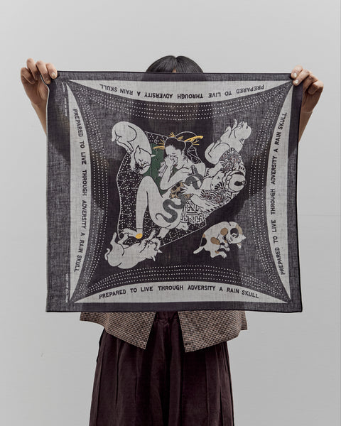 Kapital Rainskull No Woman No Cry Bandana, Black/White – Glasswing