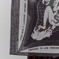 Kapital Rainskull No Woman No Cry Bandana, Black/White