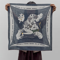 Kapital Rainskull No Woman No Cry Bandana, Navy/White