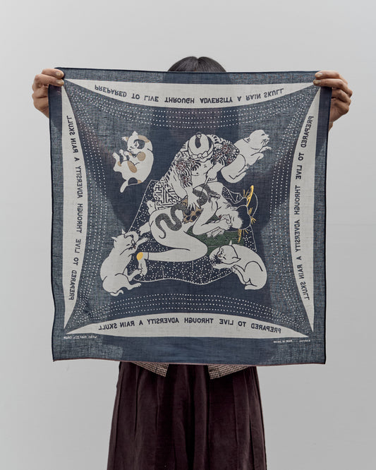 Kapital Rainskull No Woman No Cry Bandana, Navy
