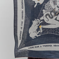 Kapital Rainskull No Woman No Cry Bandana, Navy/White
