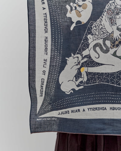 Kapital Rainskull No Woman No Cry Bandana, Navy