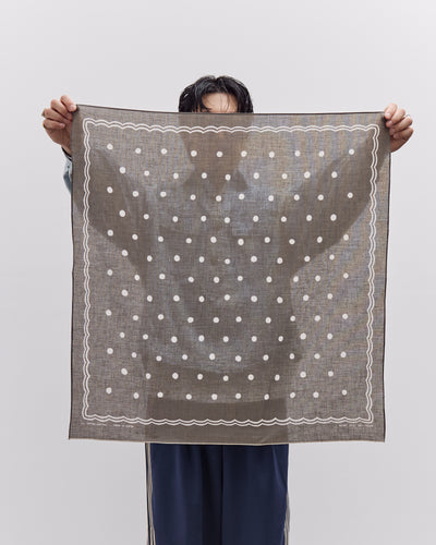 Kapital Polka Dots Bandana, 30x30, Khaki