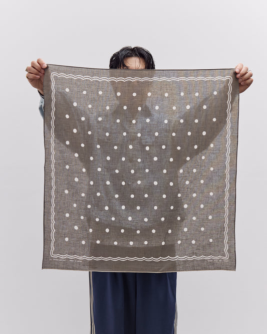 Kapital Polka Dots Bandana, 30x30, Khaki