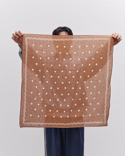 Kapital Polka Dots Bandana, 30x30, Brown