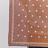 Kapital Polka Dots Bandana, 30x30, Brown