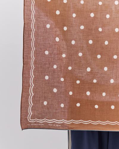 Kapital Polka Dots Bandana, 30x30, Brown