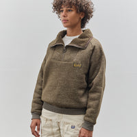 Kapital Boa Fleece Zip Alpine Pullover, Khaki