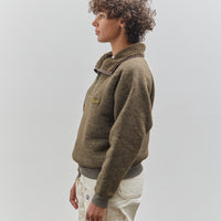 Kapital Boa Fleece Zip Alpine Pullover, Khaki