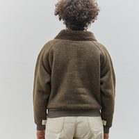 Kapital Boa Fleece Zip Alpine Pullover, Khaki