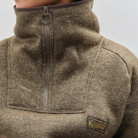 Kapital Boa Fleece Zip Alpine Pullover, Khaki