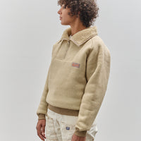 Kapital Boa Fleece Zip Alpine Pullover, Ecru