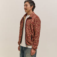 Kapital Yosemite Arabesque Fleece Zip Blouson Unisex, Beige & Red