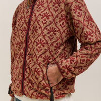 Kapital Yosemite Arabesque Fleece Zip Blouson Unisex, Beige & Red