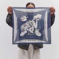 Kapital Rainskull No Woman No Cry Bandana, Navy/White