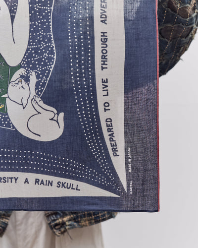 Kapital Rainskull No Woman No Cry Bandana, Navy/White