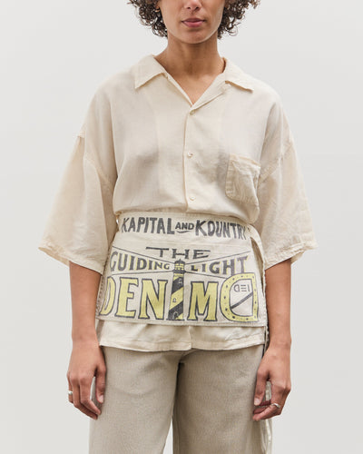 Kapital Canvas Shrot AD Apron (GUIDING LIGHT), Ecru