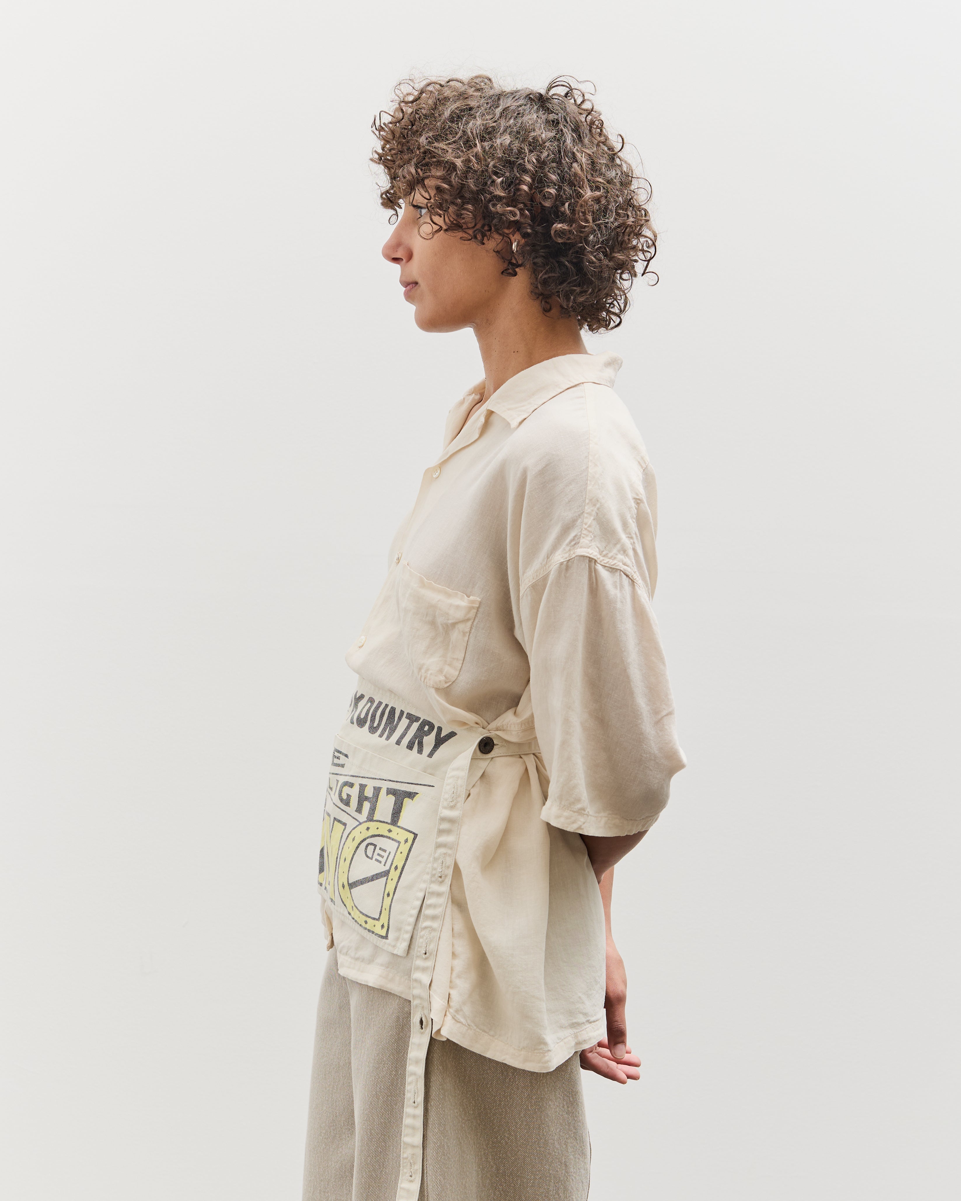 Kapital Canvas Shrot AD Apron (GUIDING LIGHT), Ecru – Glasswing