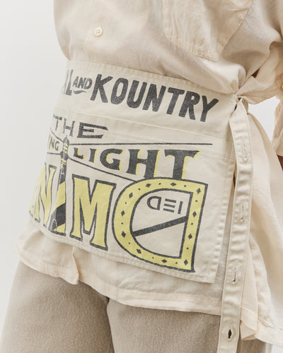 Kapital Canvas Shrot AD Apron (GUIDING LIGHT), Ecru