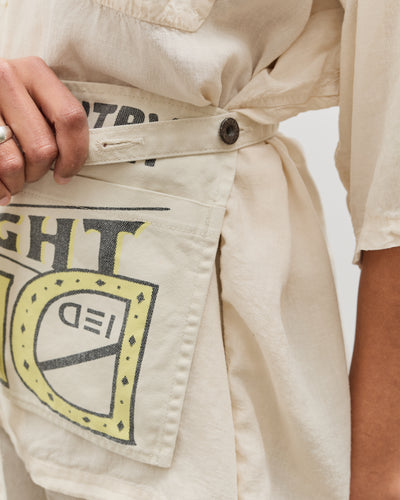 Kapital Canvas Shrot AD Apron (GUIDING LIGHT), Ecru