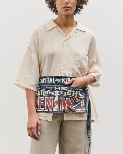 Kapital 13oz Denim Damaged Shrot AD Apron (GUIDING LIGHT), PRO