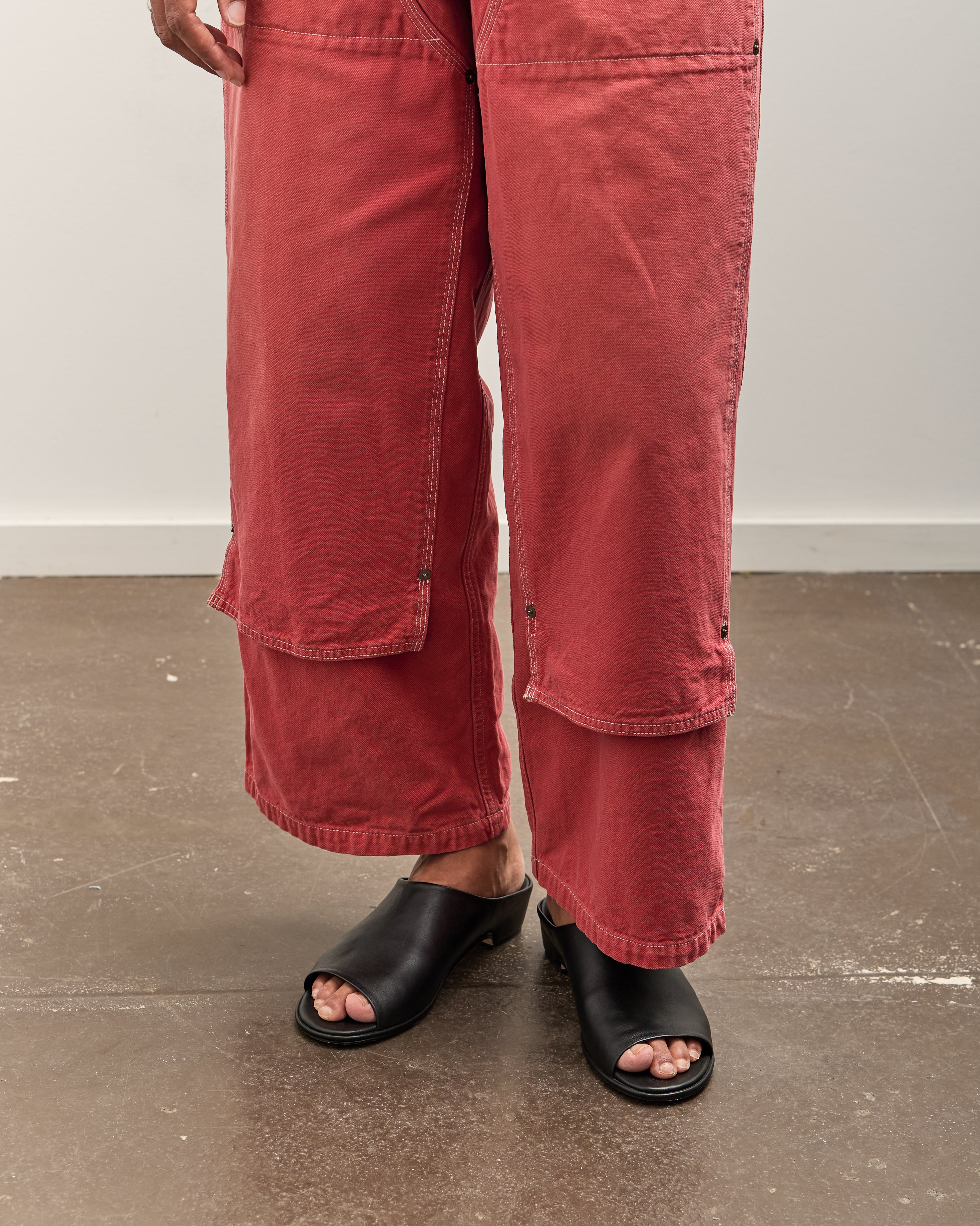 Kapital Canvas W-Knee EASY Baggy Pants, CALIFORNIA R – Glasswing