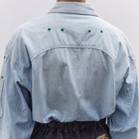 Kapital Chambray 2TONES BONE Patch Ventilator Workshirt, Sax