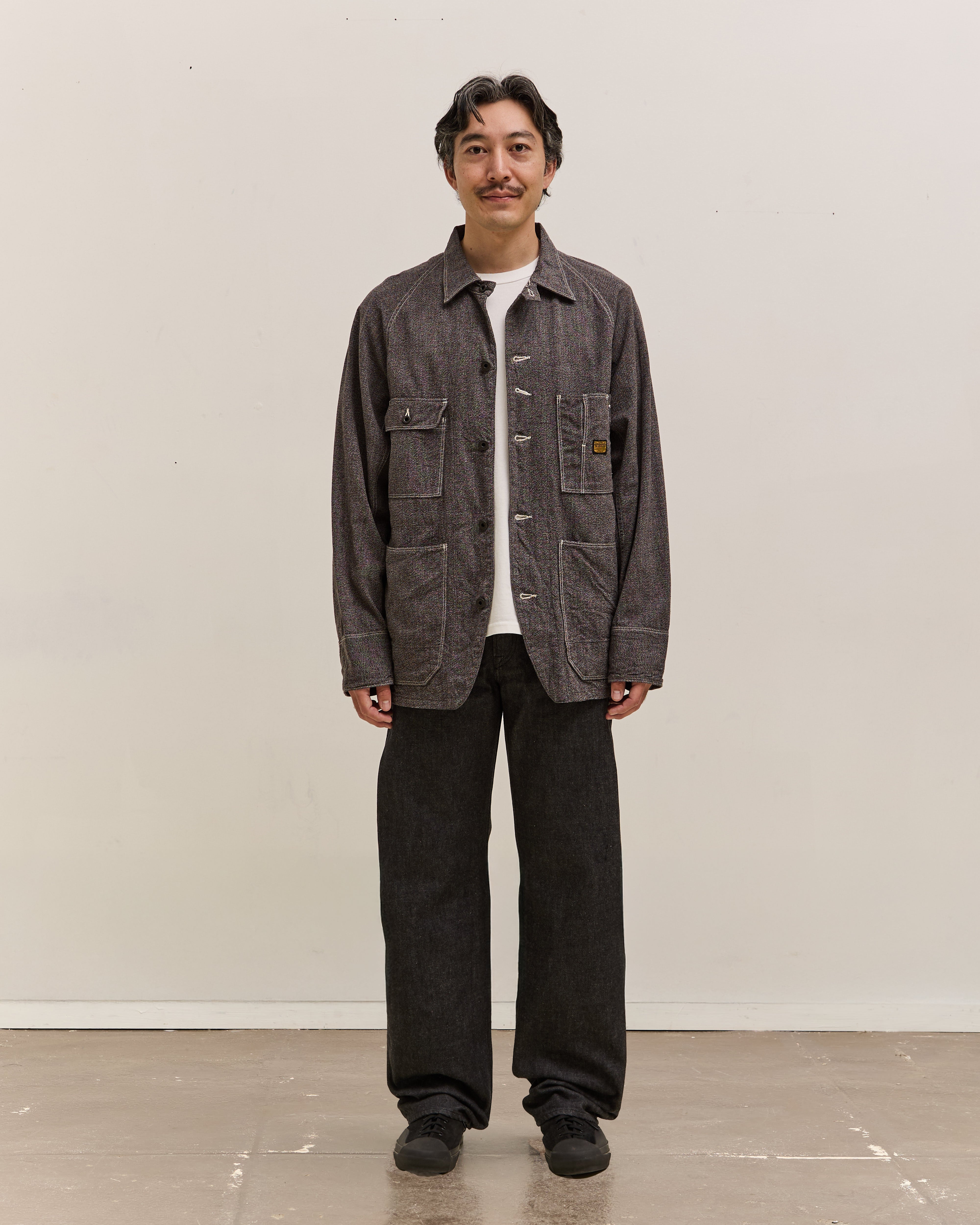 Kapital Grandrelle Chambray Cactus Coverall, Charcoal – Glasswing