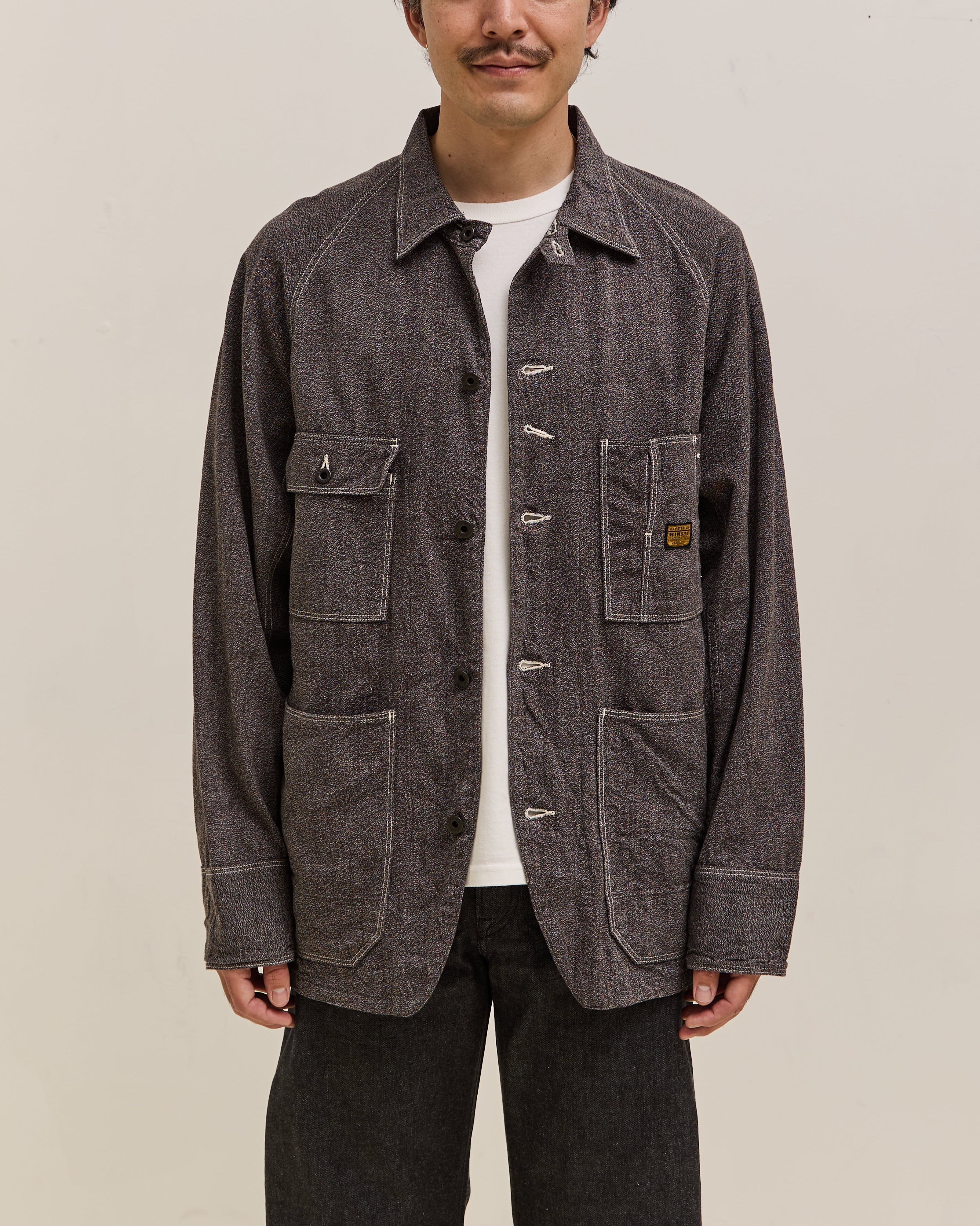 Kapital Grandrelle Chambray Cactus Coverall, Charcoal – Glasswing