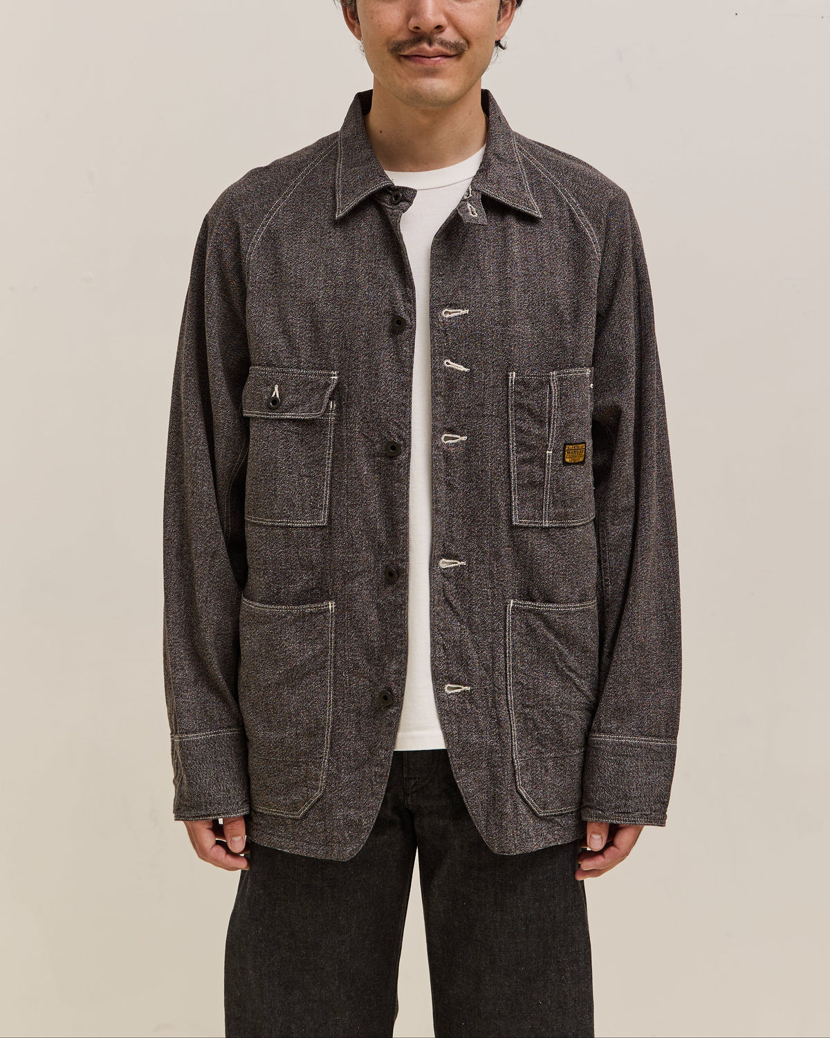 Kapital Grandrelle Chambray Cactus Coverall, Charcoal – Glasswing