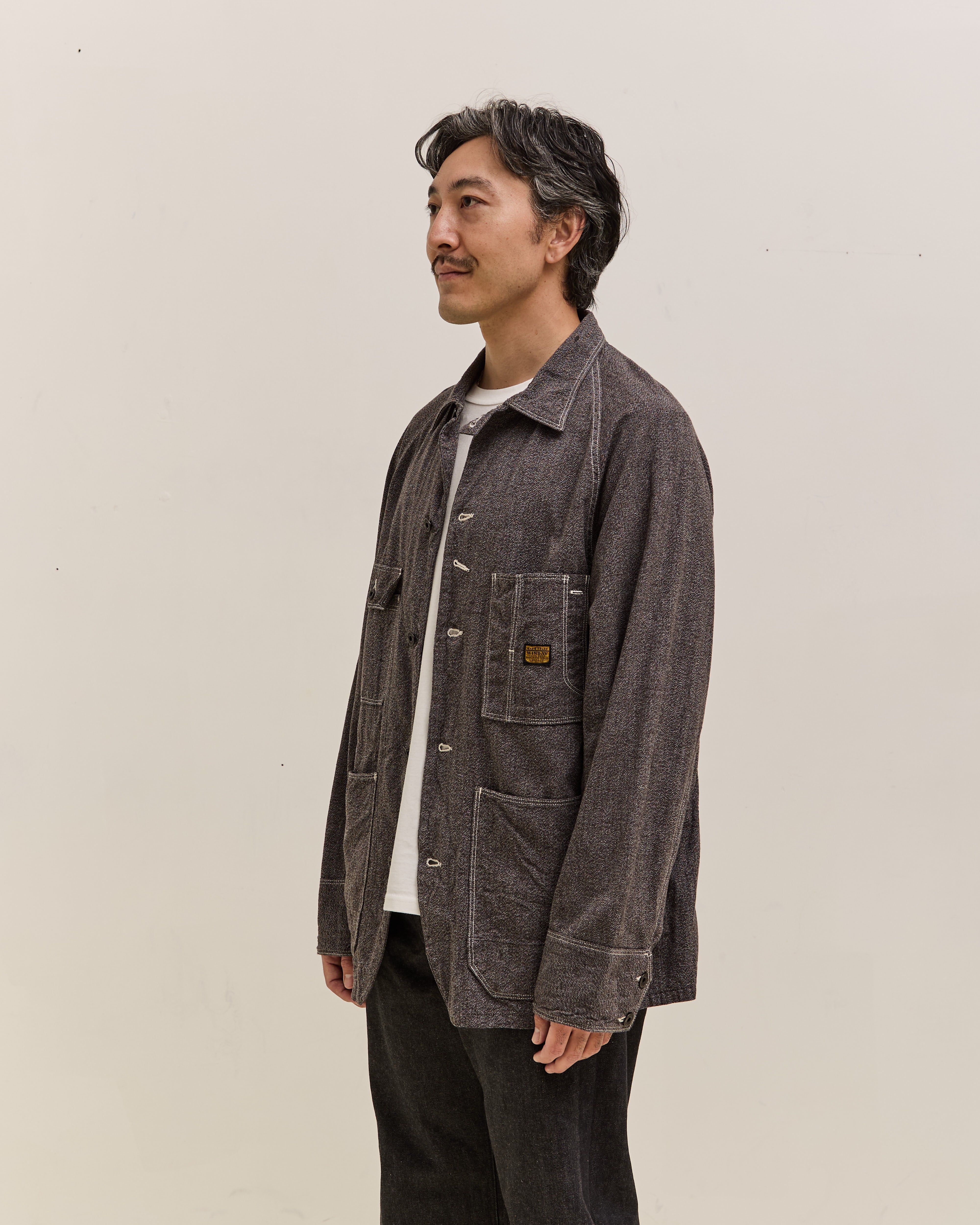 Kapital Grandrelle Chambray Cactus Coverall, Charcoal – Glasswing