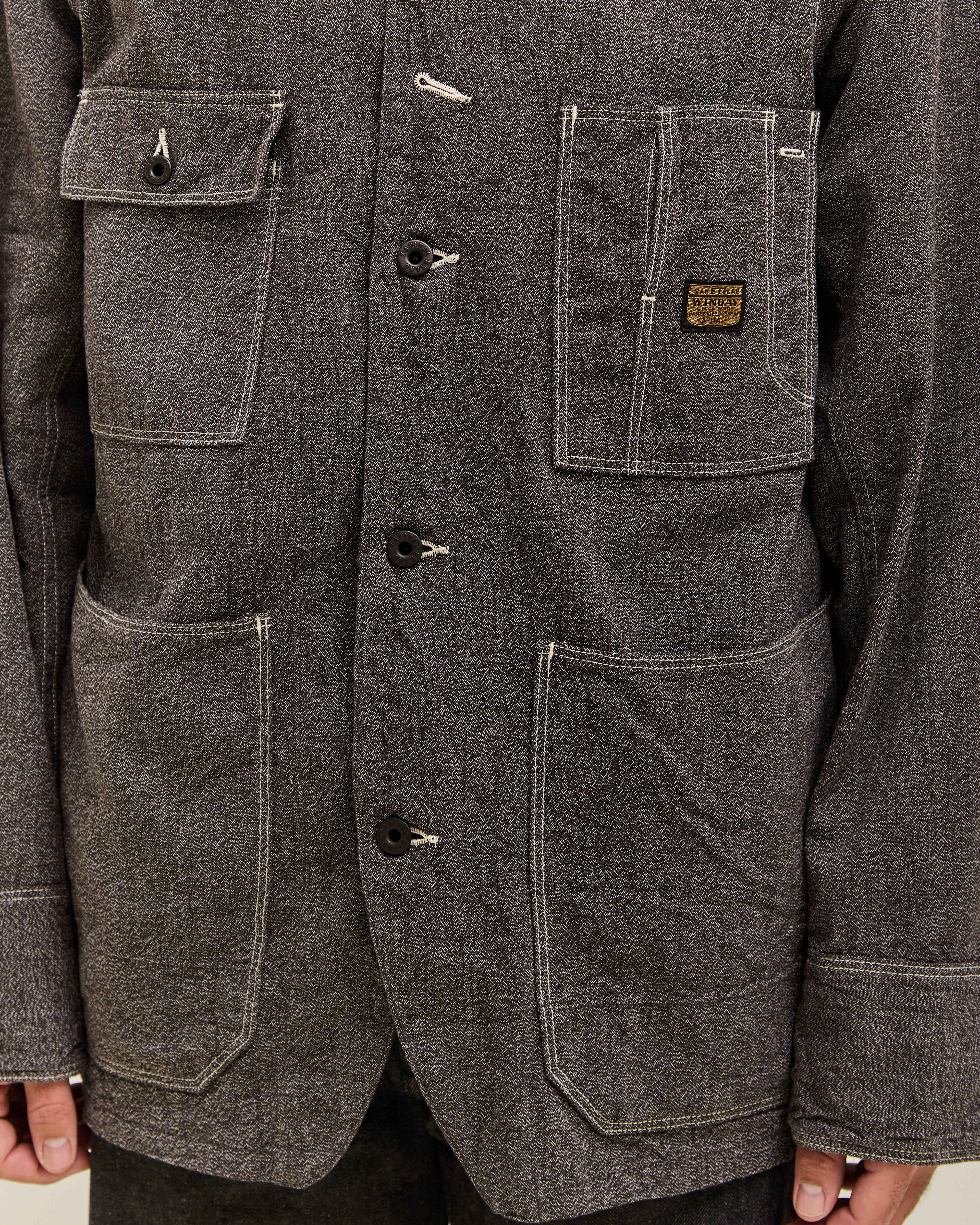 Kapital Grandrelle Chambray Cactus Coverall, Charcoal – Glasswing