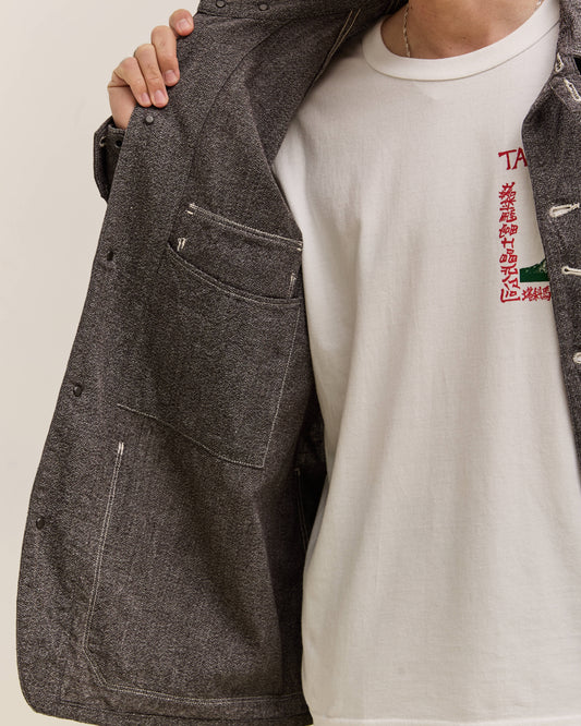 Kapital Grandrelle Chambray Cactus Coverall, Charcoal