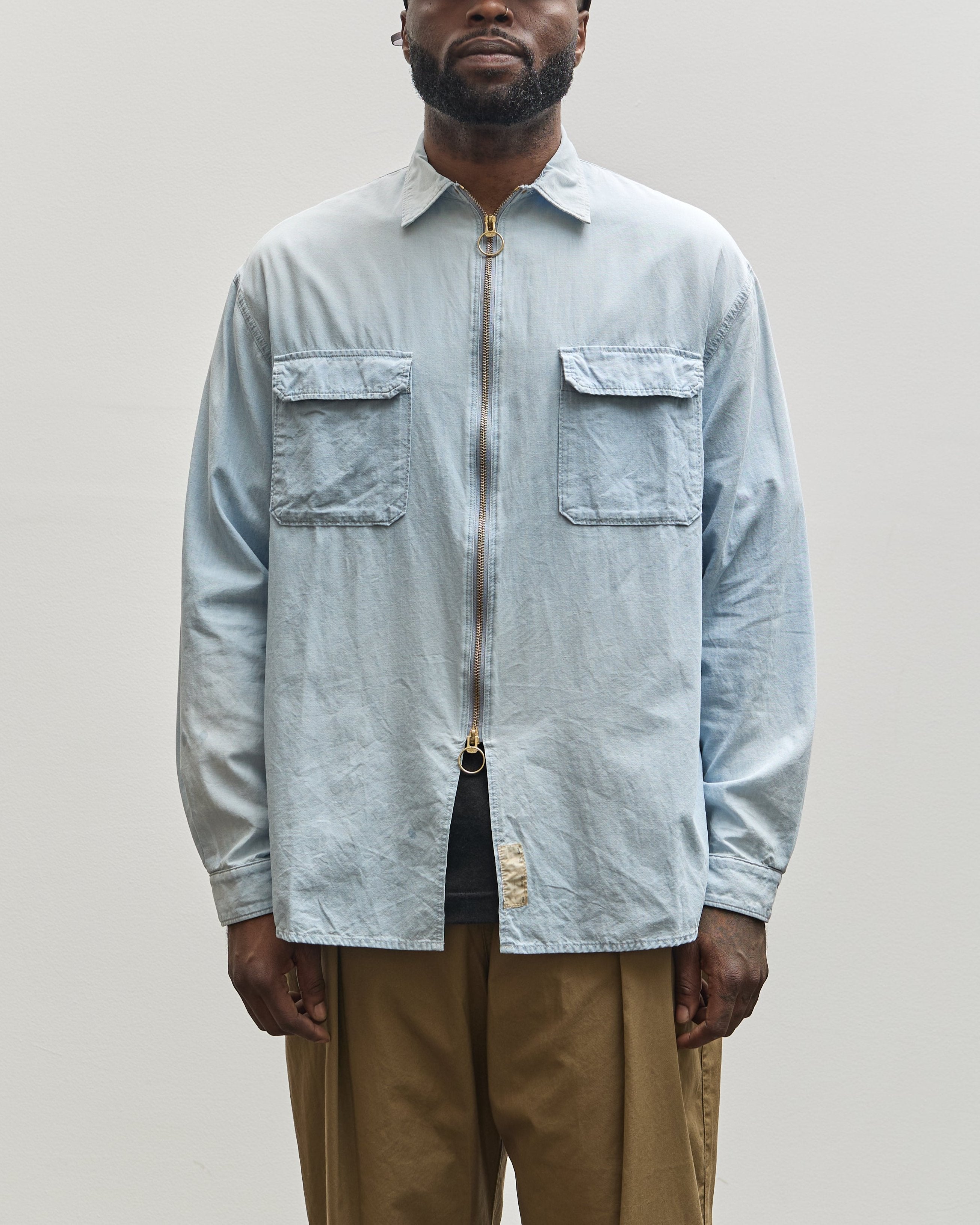 Kapital Chambray Drizzler Work Shirt, Sax